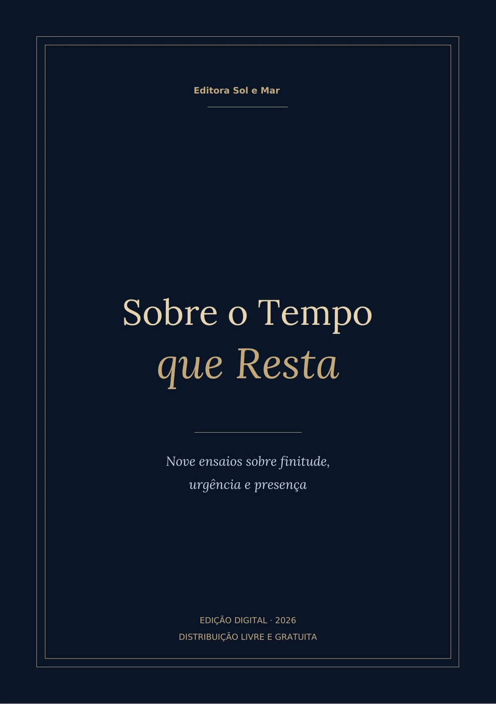 Capa oficial do livro Sobre o Tempo Que Resta